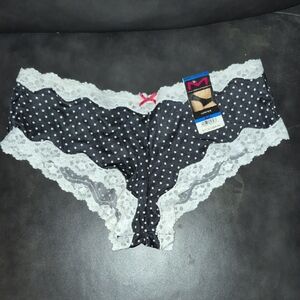 Maidenform Black and White Polka Dot Lace Panties